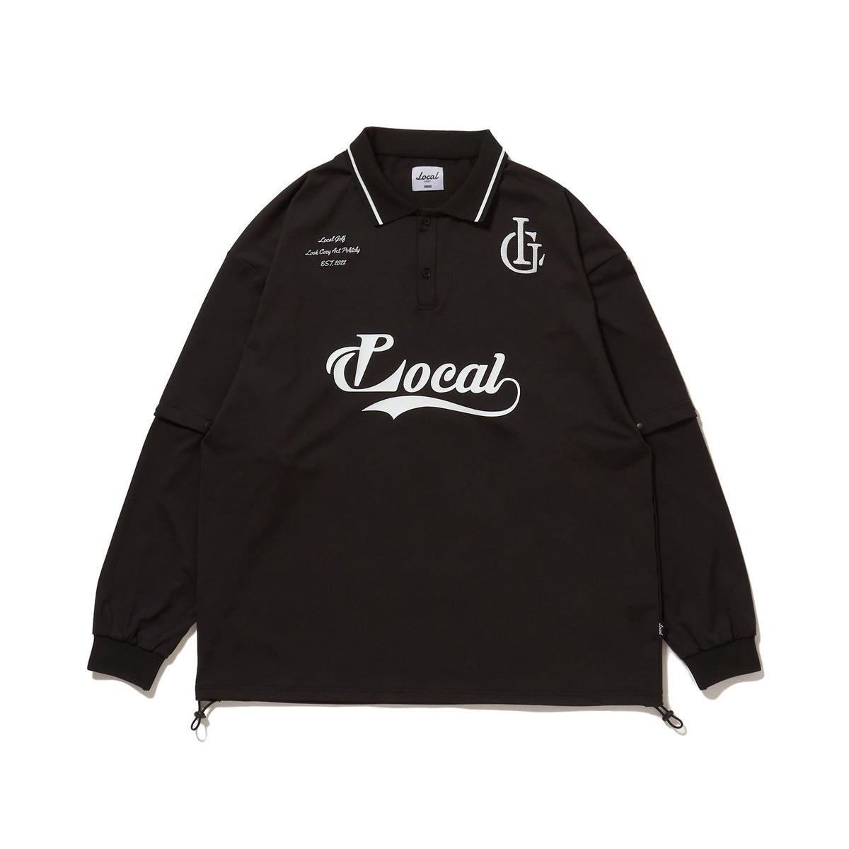 メンズウェア Local GOLF Basic Logo Black 2way Game Shirt Black – Local GOLF