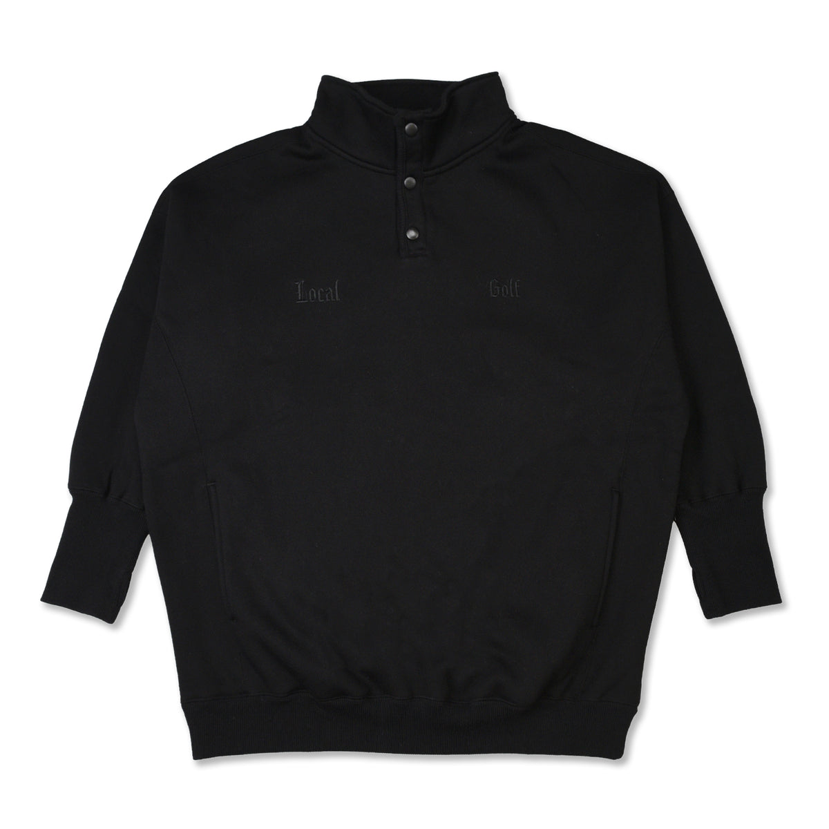 Medieval Embroidered SNAP SWEAT BLACK – Local GOLF