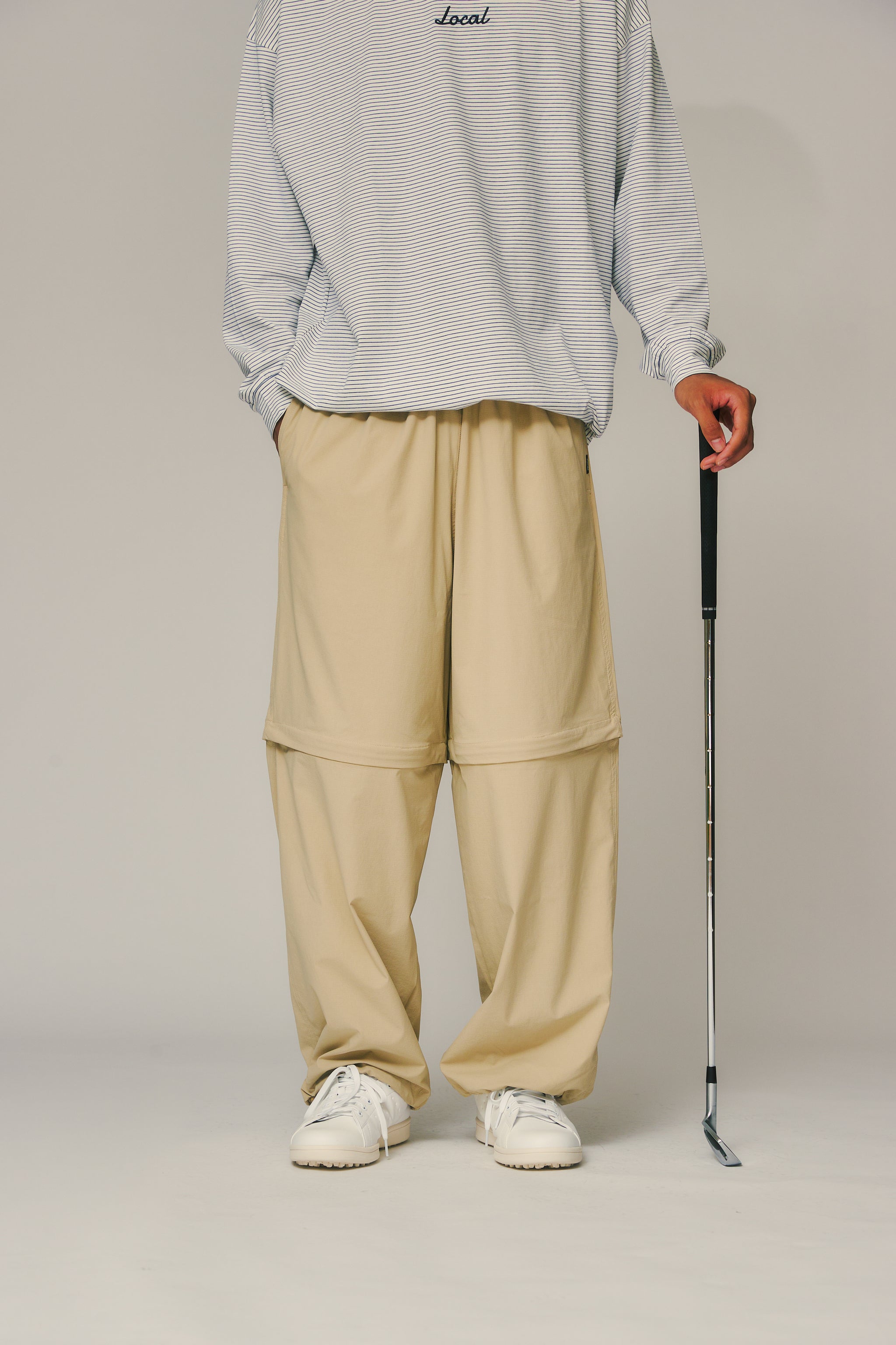 Local®︎ GOLF Stretch Nylon Jogger PANTS Convertible Stretch Nylon Jogger PANTS Black – Local GOLF