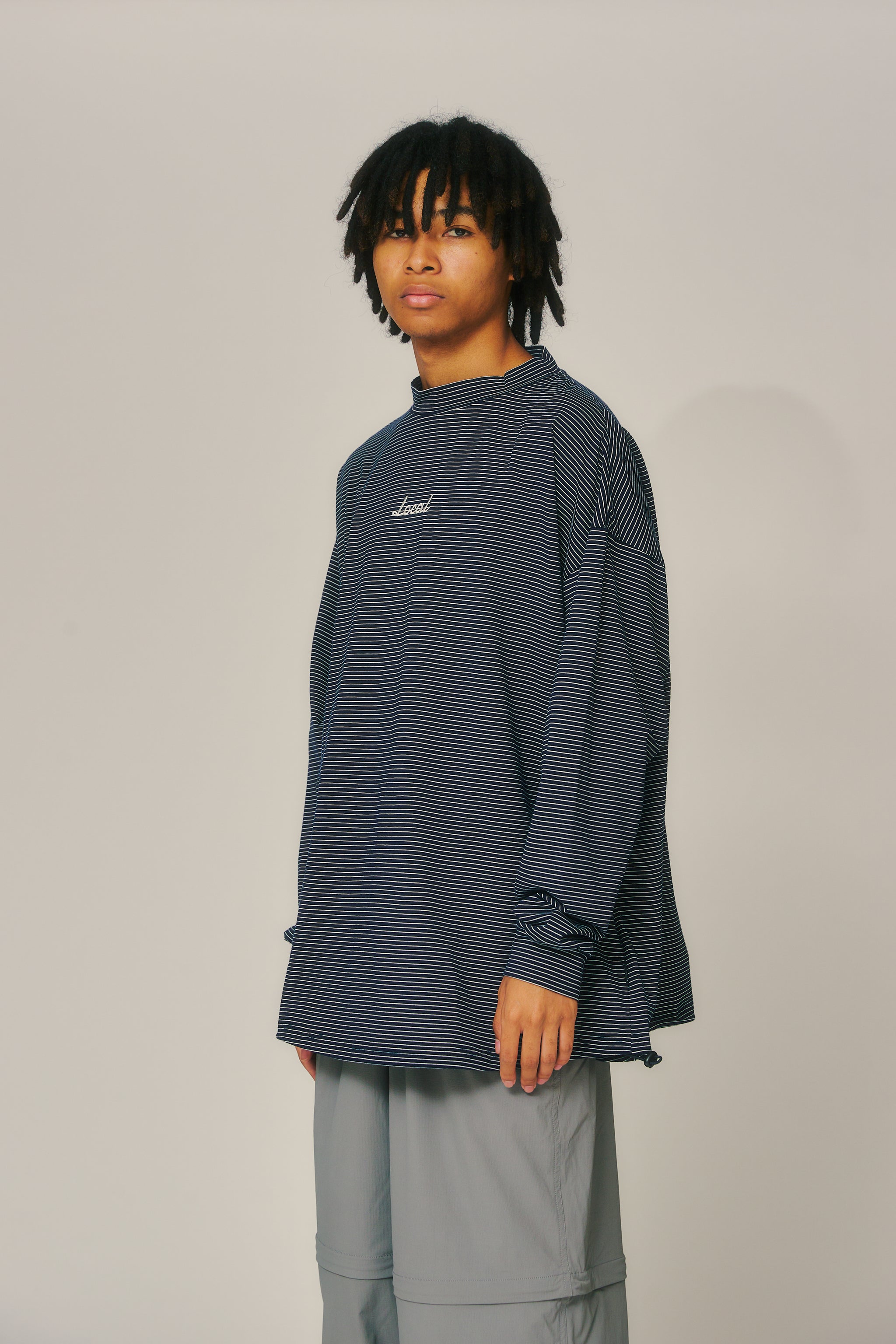 OG Embroidery L/S MOCK NECK Blue Boarder – Local GOLF