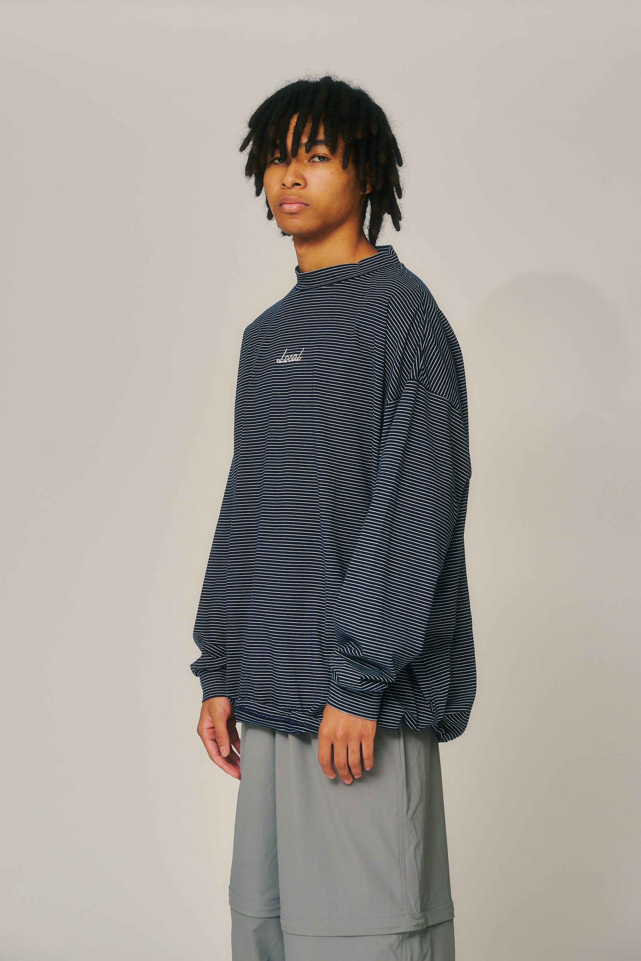 OG Embroidery L/S MOCK NECK Blue Boarder – Local GOLF