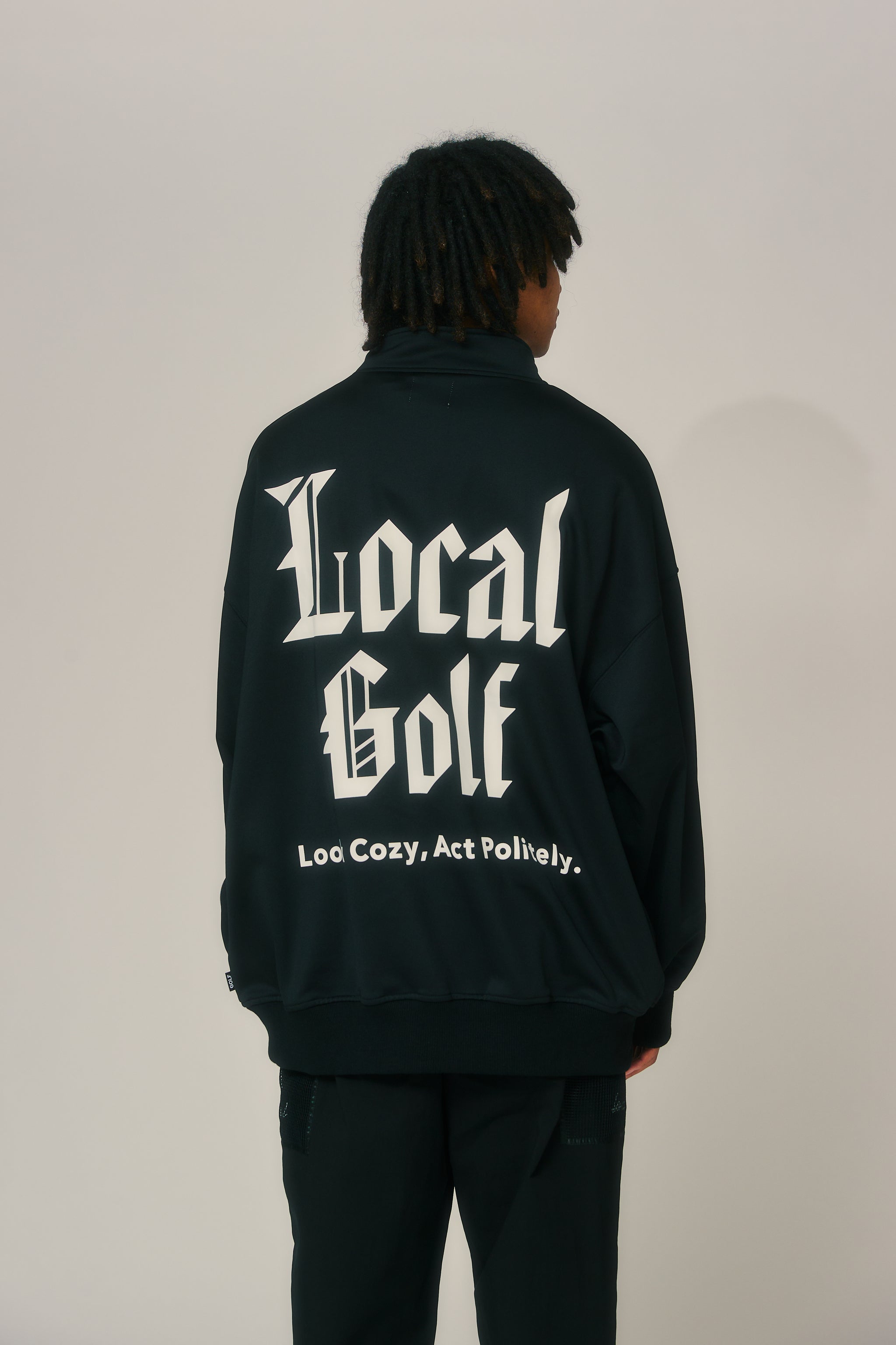 OG Logo Mesh Pocket Haif ZIP SWEAT Black – Local GOLF