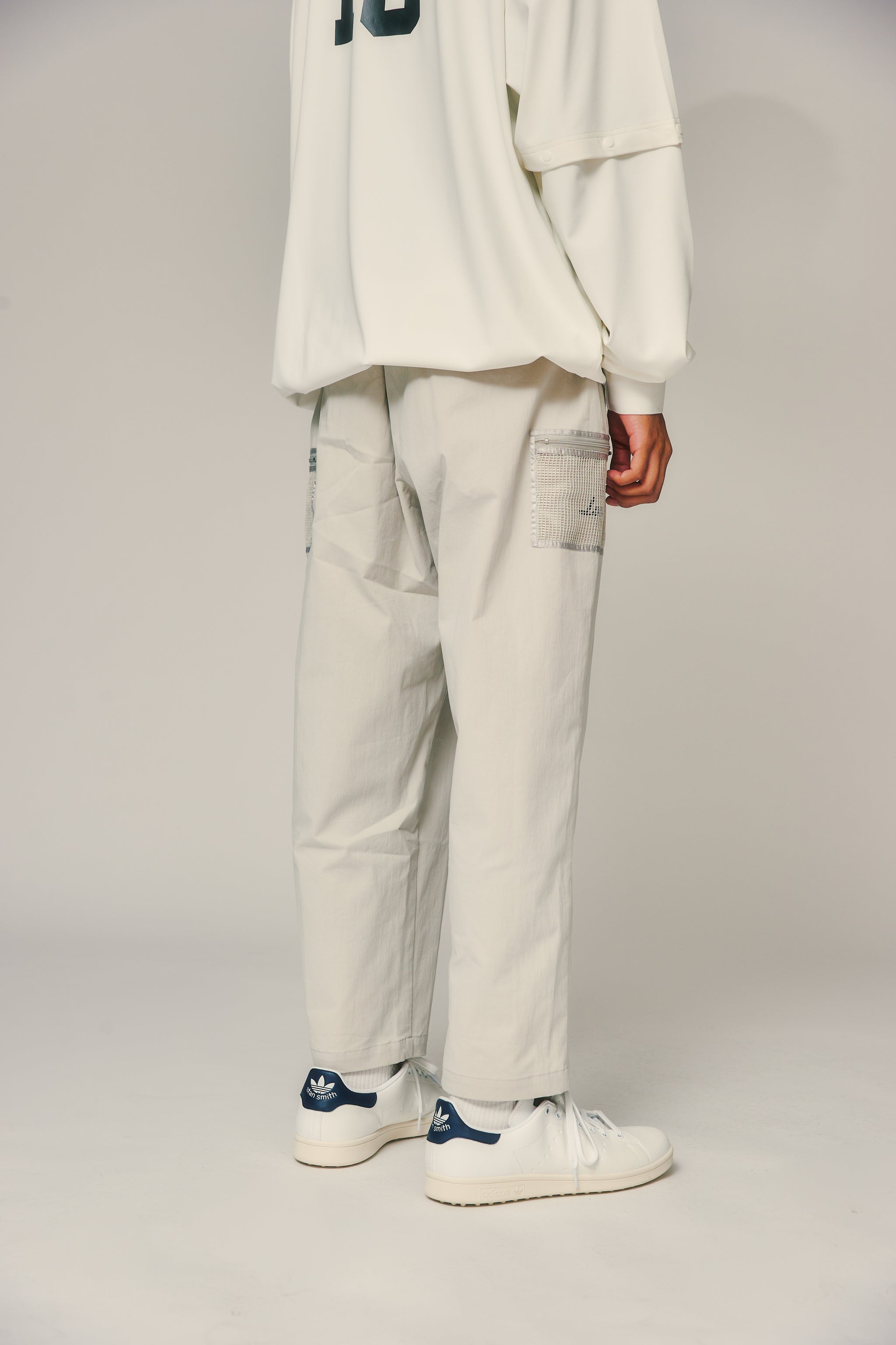 OG Logo Mesh Pocket Stretch Chino PANTS GrayBeige – Local GOLF
