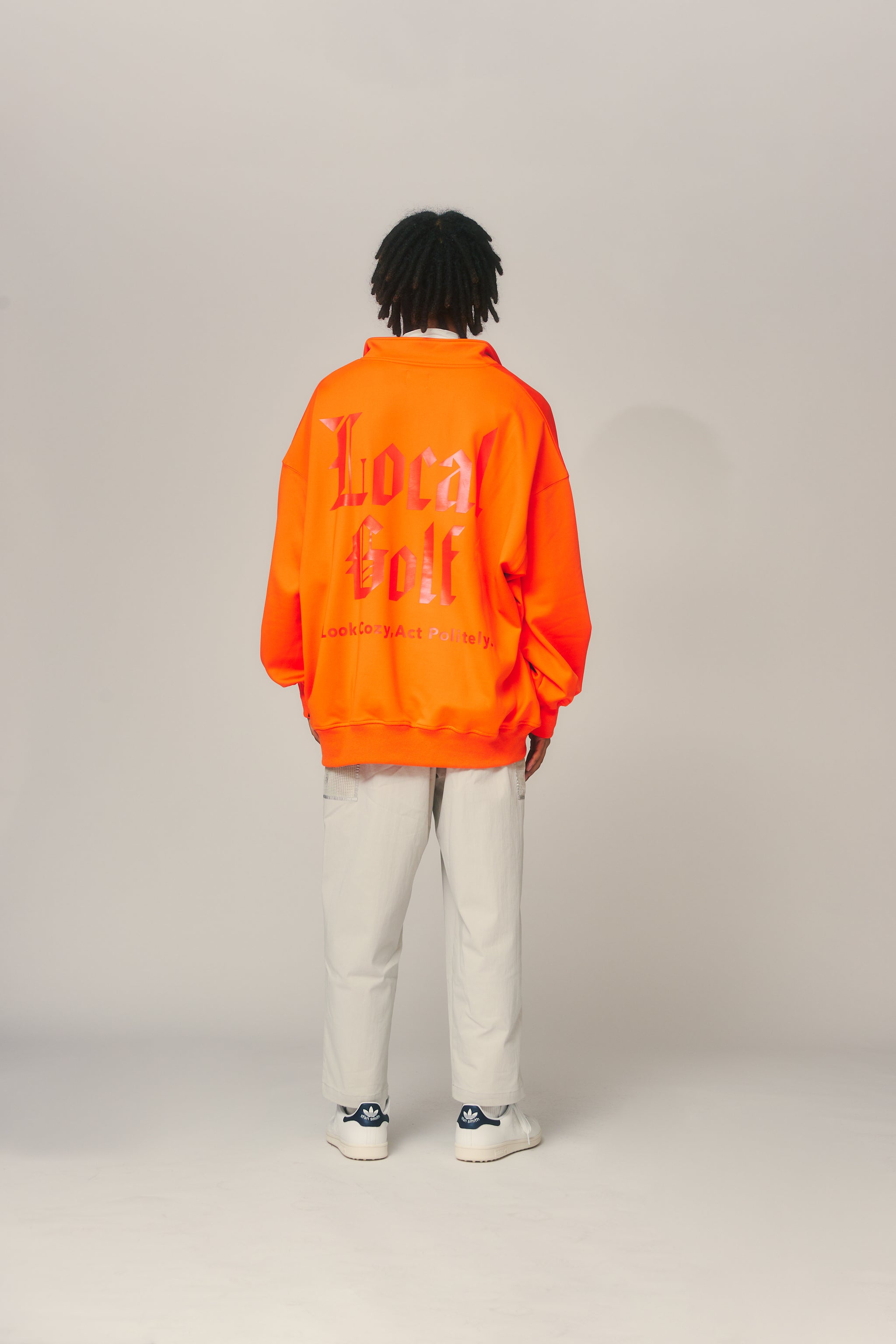 OG Logo Mesh Pocket Haif ZIP SWEAT Orange – Local GOLF