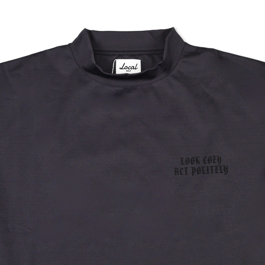 Old English Logo L/S MOCK CHARCOAL – Local GOLF
