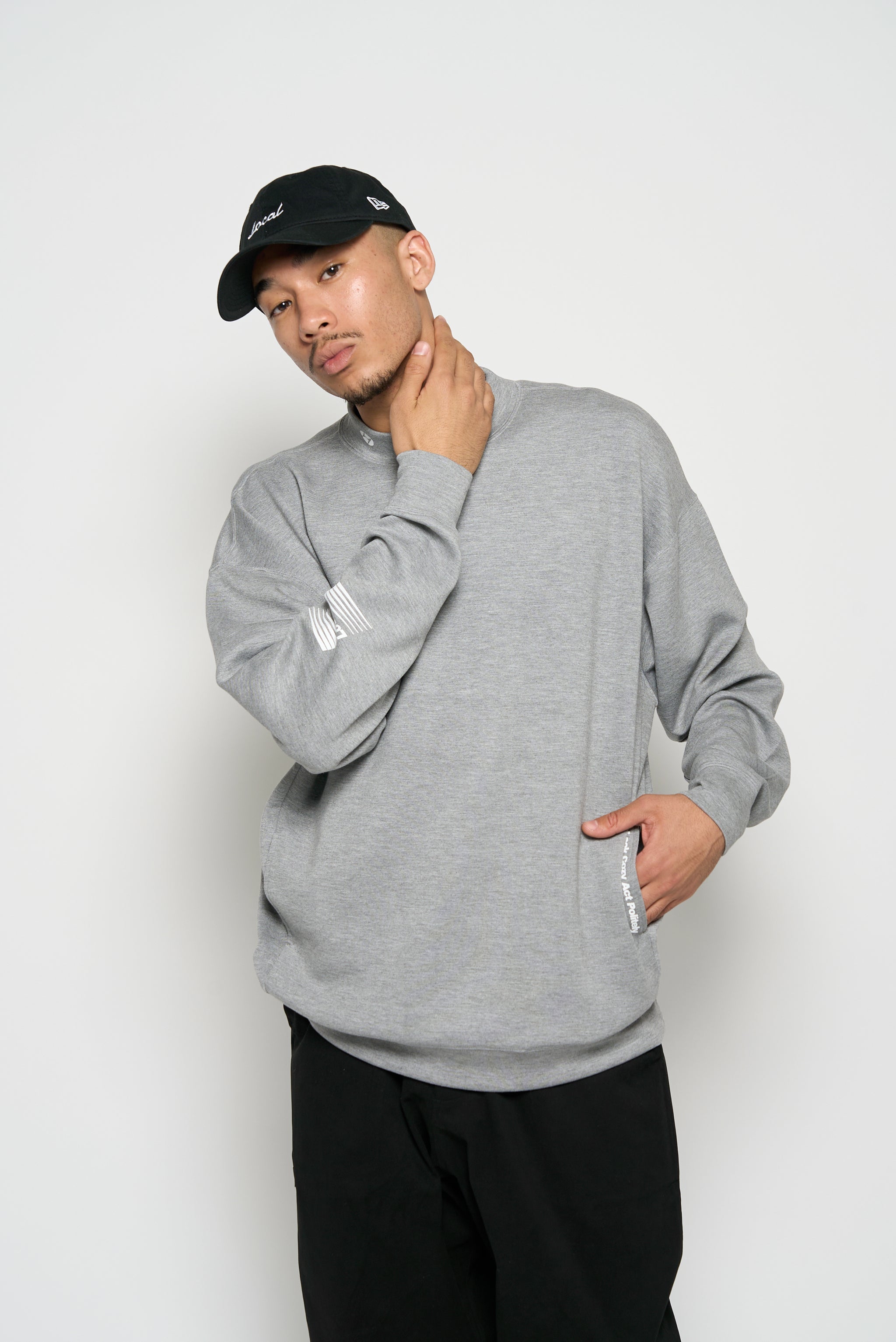 LCG MOCK NECK SWEAT GRAY – Local GOLF