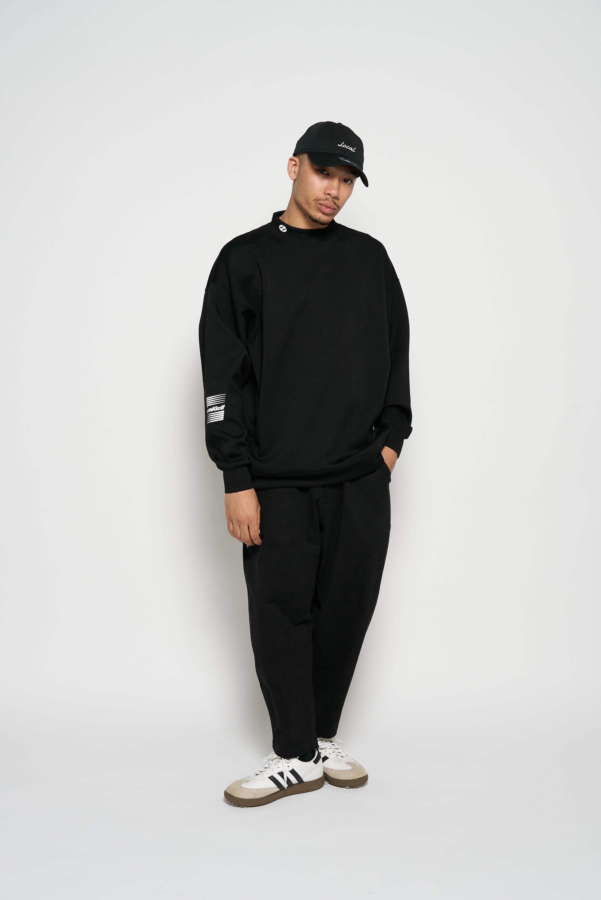 LCG MOCK NECK SWEAT BLACK – Local GOLF