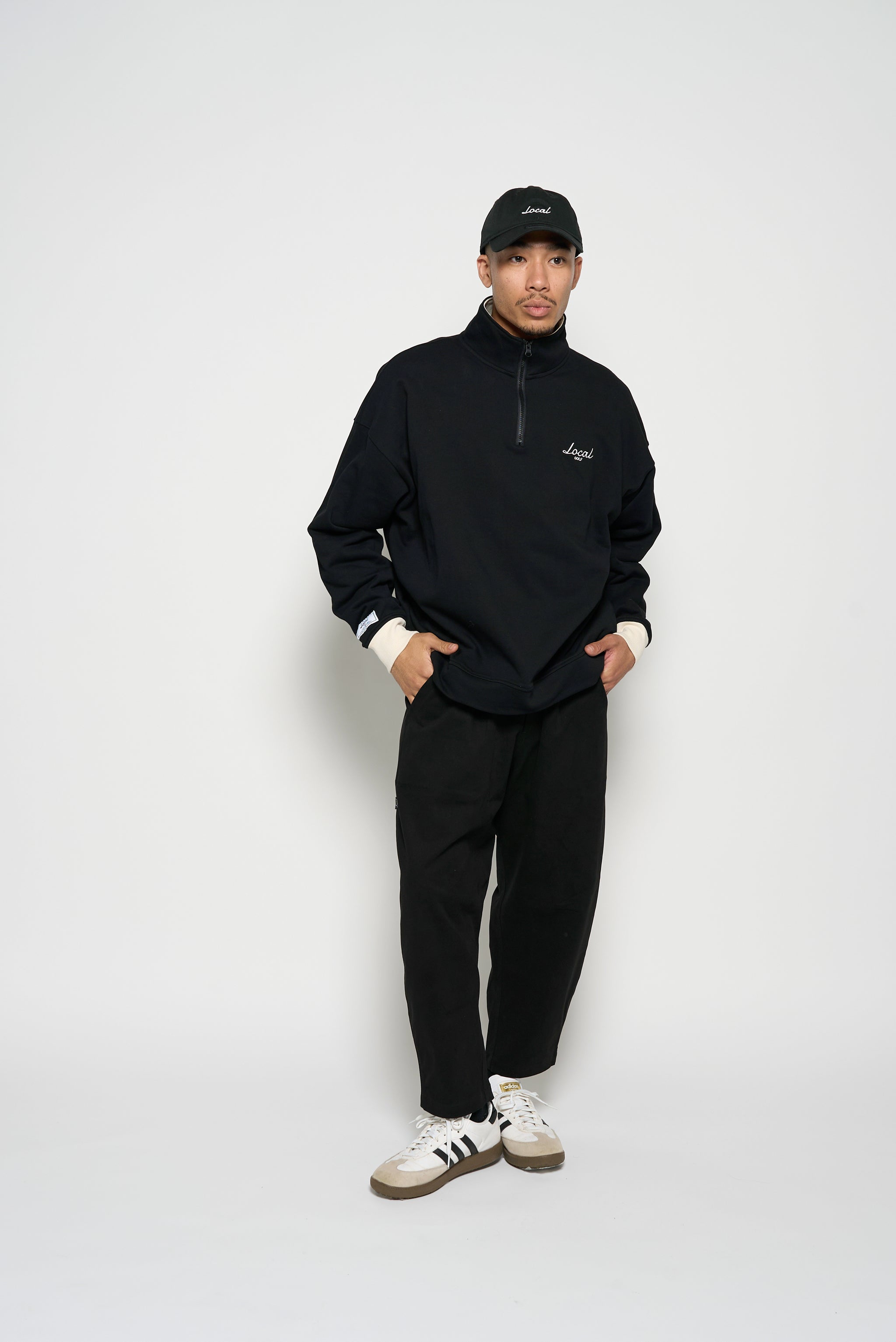 OG HALF ZIP WARM SWEAT BLACK – Local GOLF