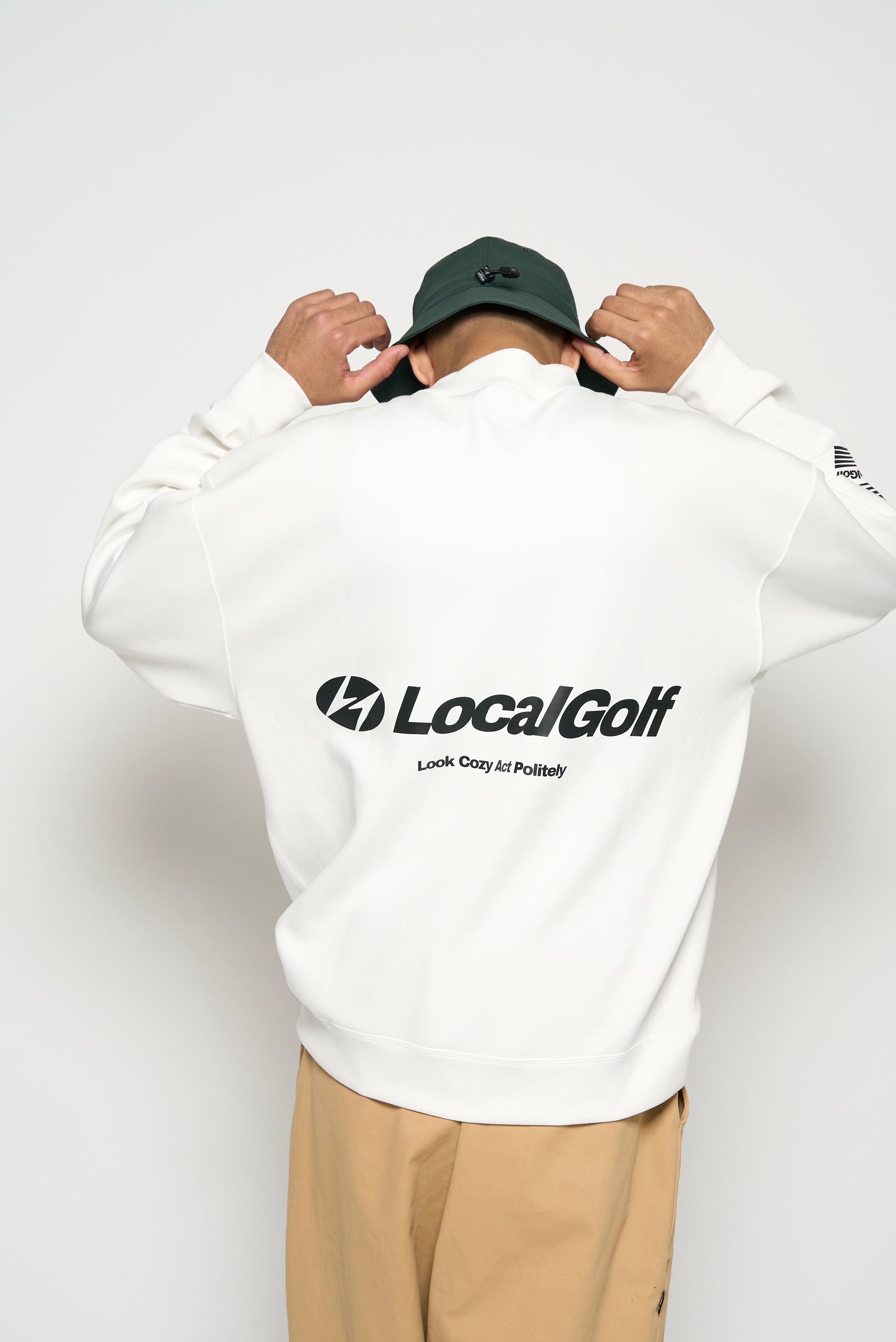 LCG MOCK NECK SWEAT WHITE – Local GOLF
