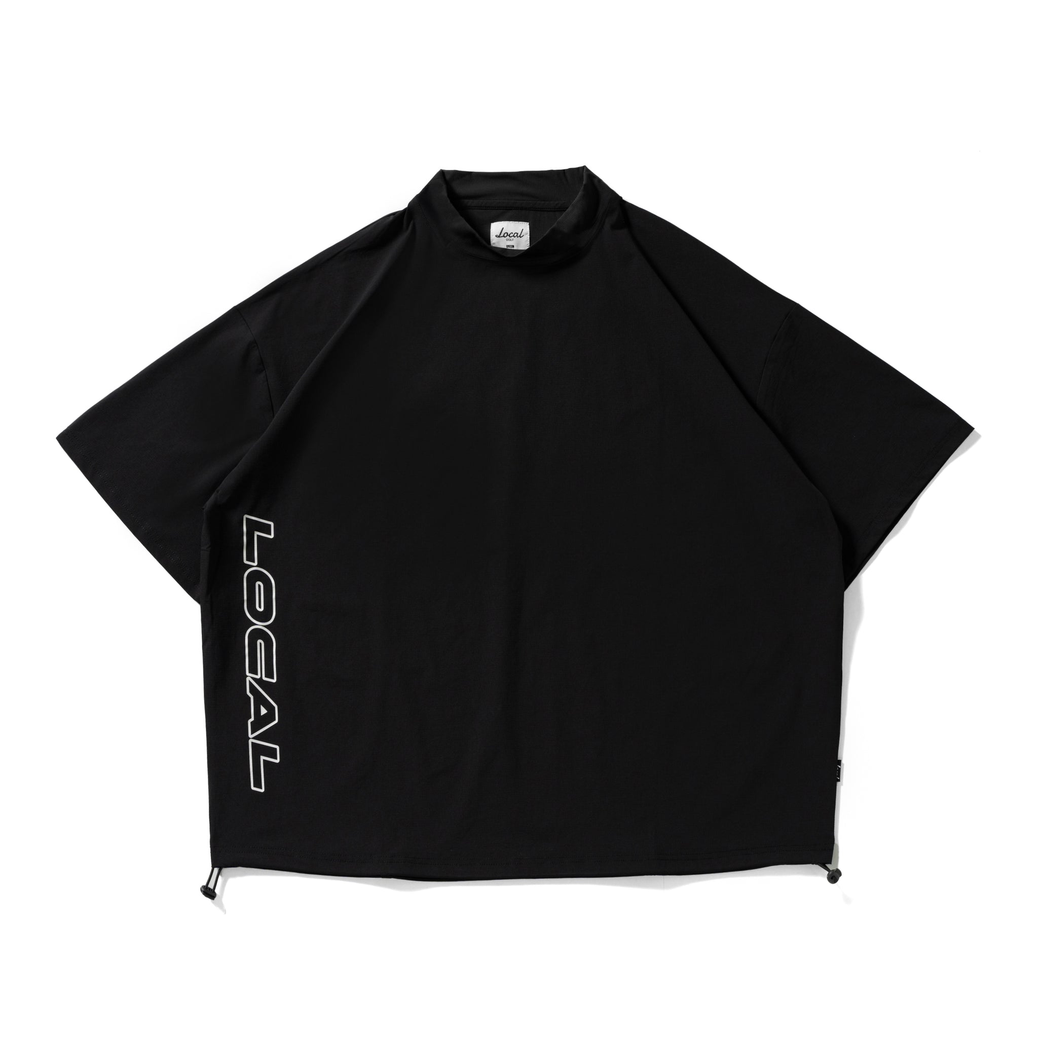 メンズウェア Local GOLF Nylon S/S MOCK NECK | Black Nylon S/S MOCK NECK | Black – Local GOLF