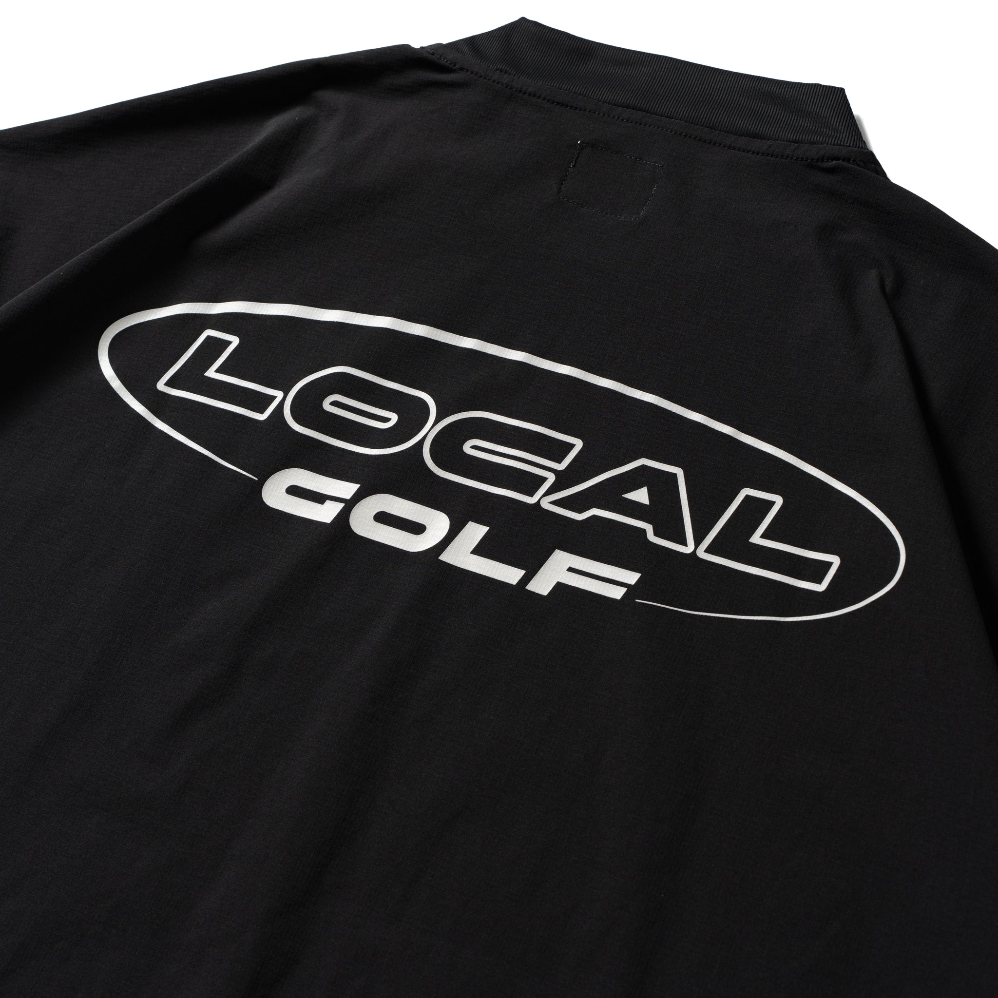 Nylon S/S MOCK NECK | Black – Local GOLF