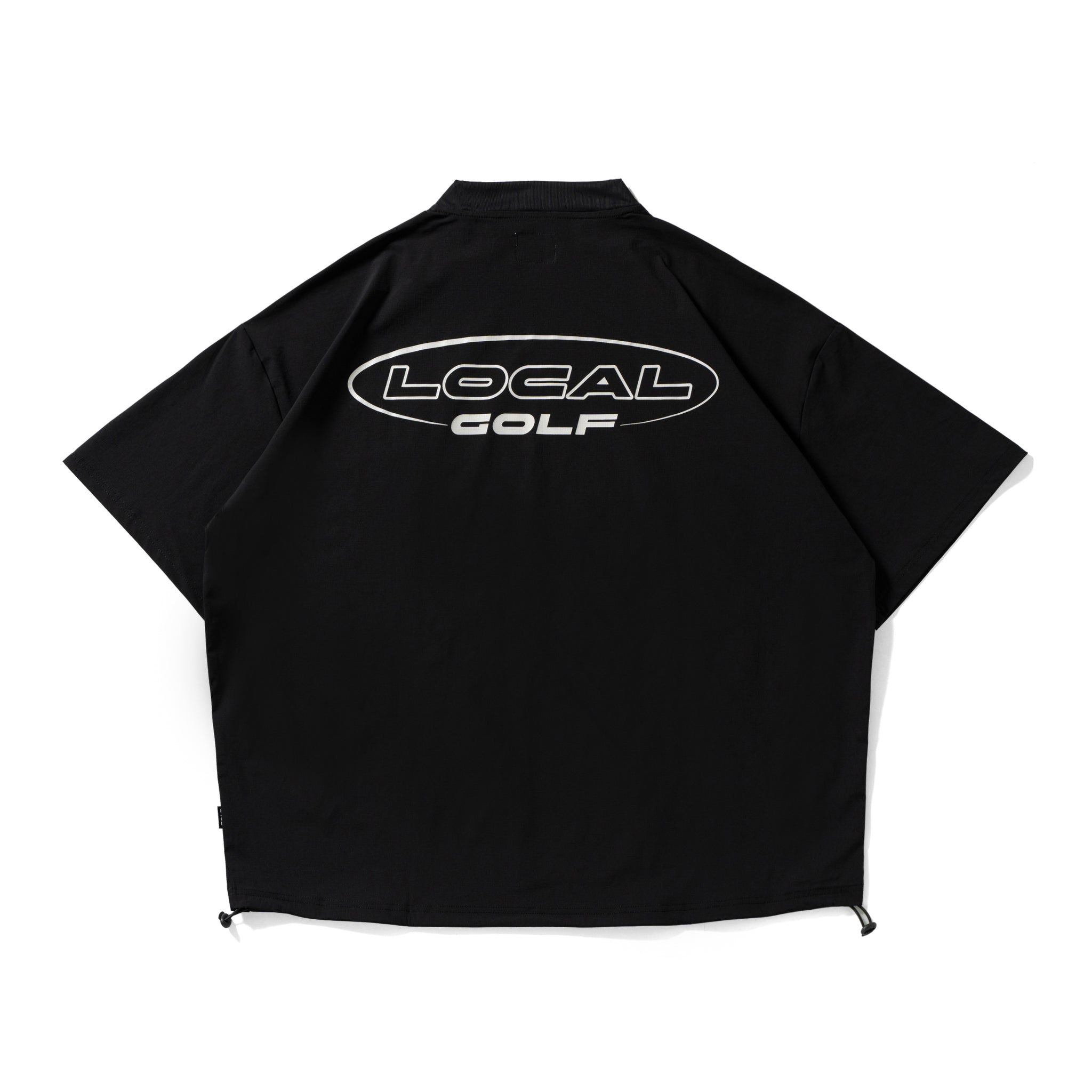 メンズウェア Local GOLF Nylon S/S MOCK NECK | Black Nylon S/S MOCK NECK | Black – Local GOLF