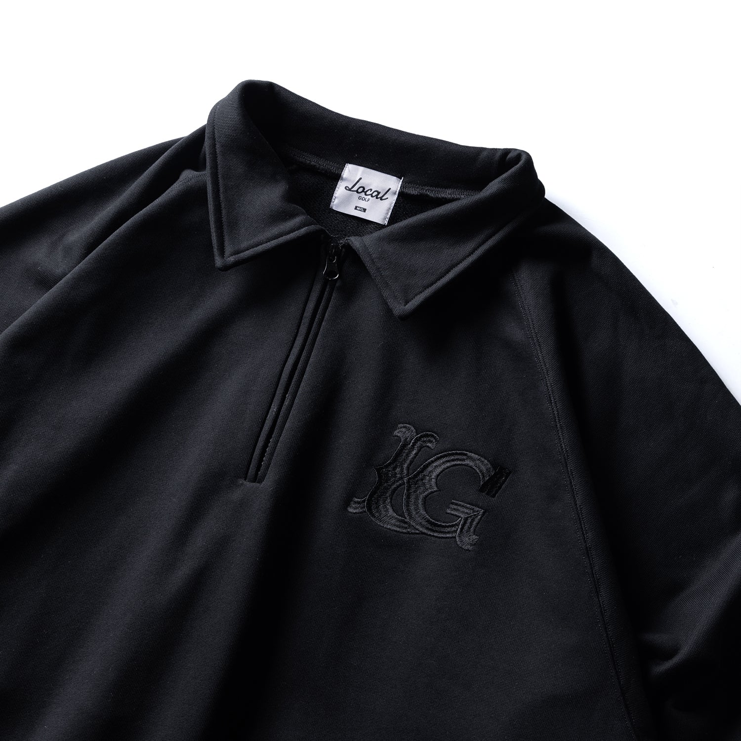 LG ZIP POLO SWEAT | Black – Local GOLF