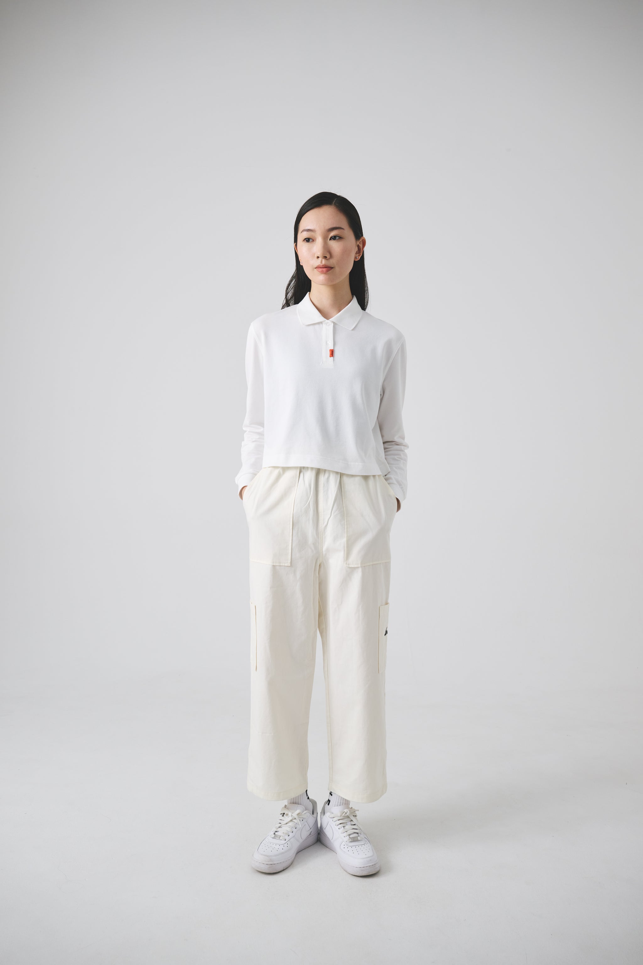 Basic Short L/S POLO | White – Local GOLF