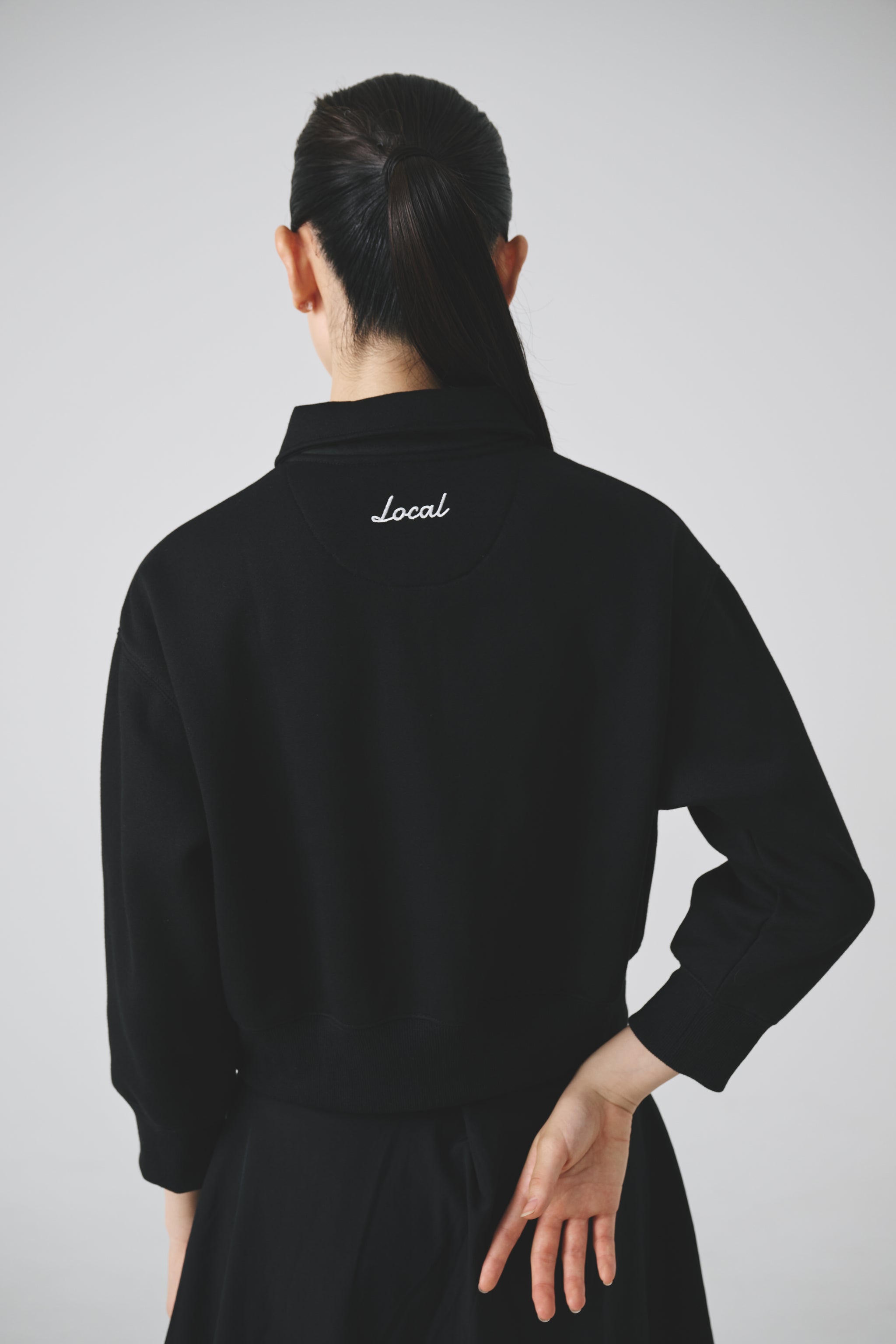 新品　Local GOLF Basic Cropped POLO SWEAT | Local Golf Basic Cropped L/S POLO SWEAT Women's Size S/M