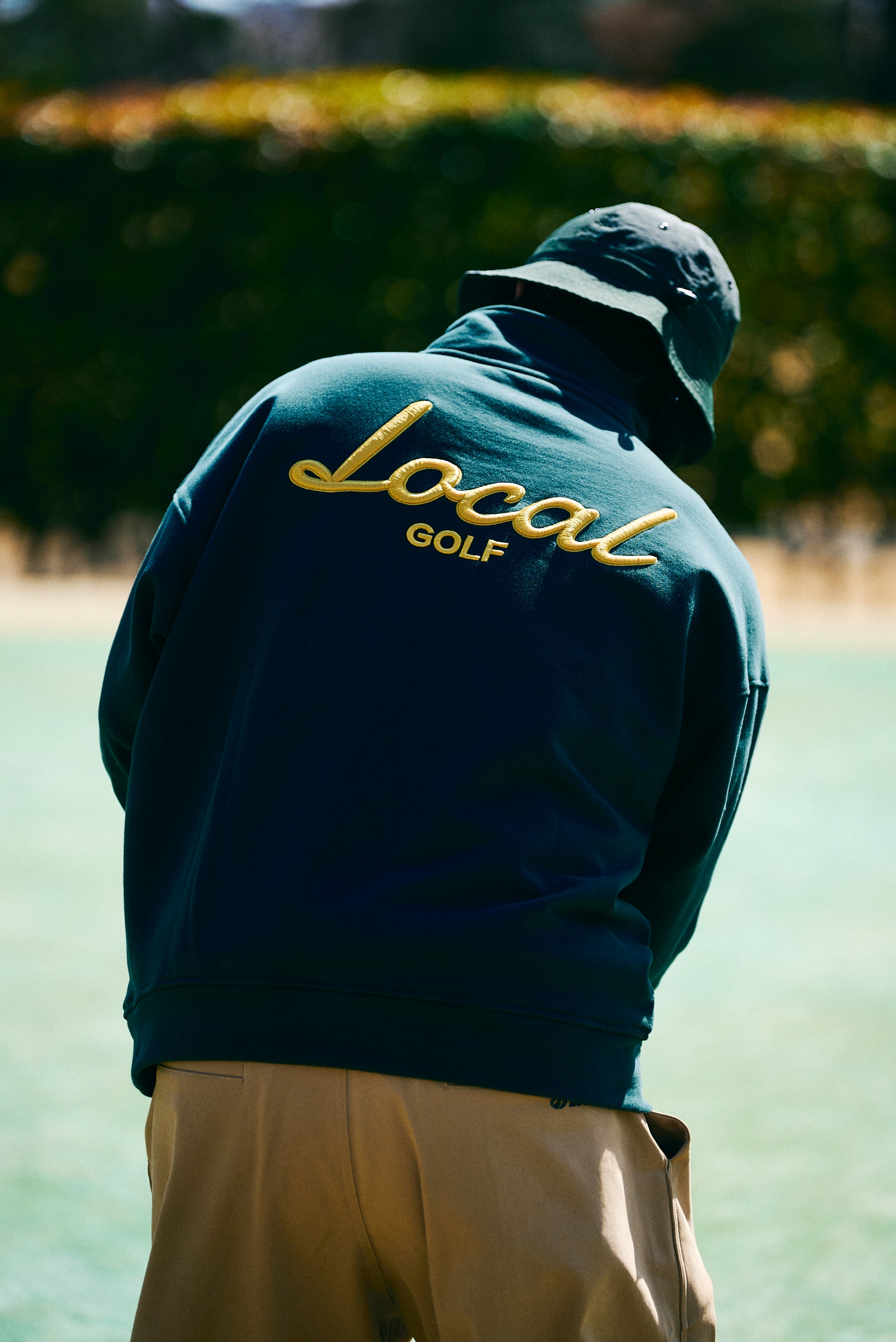 LOCAL GOLF スウェット　ハーフジップ　ゴルフ　ロゴ　刺繍　S M OG HALF ZIP WARM SWEAT BLACK – Local GOLF