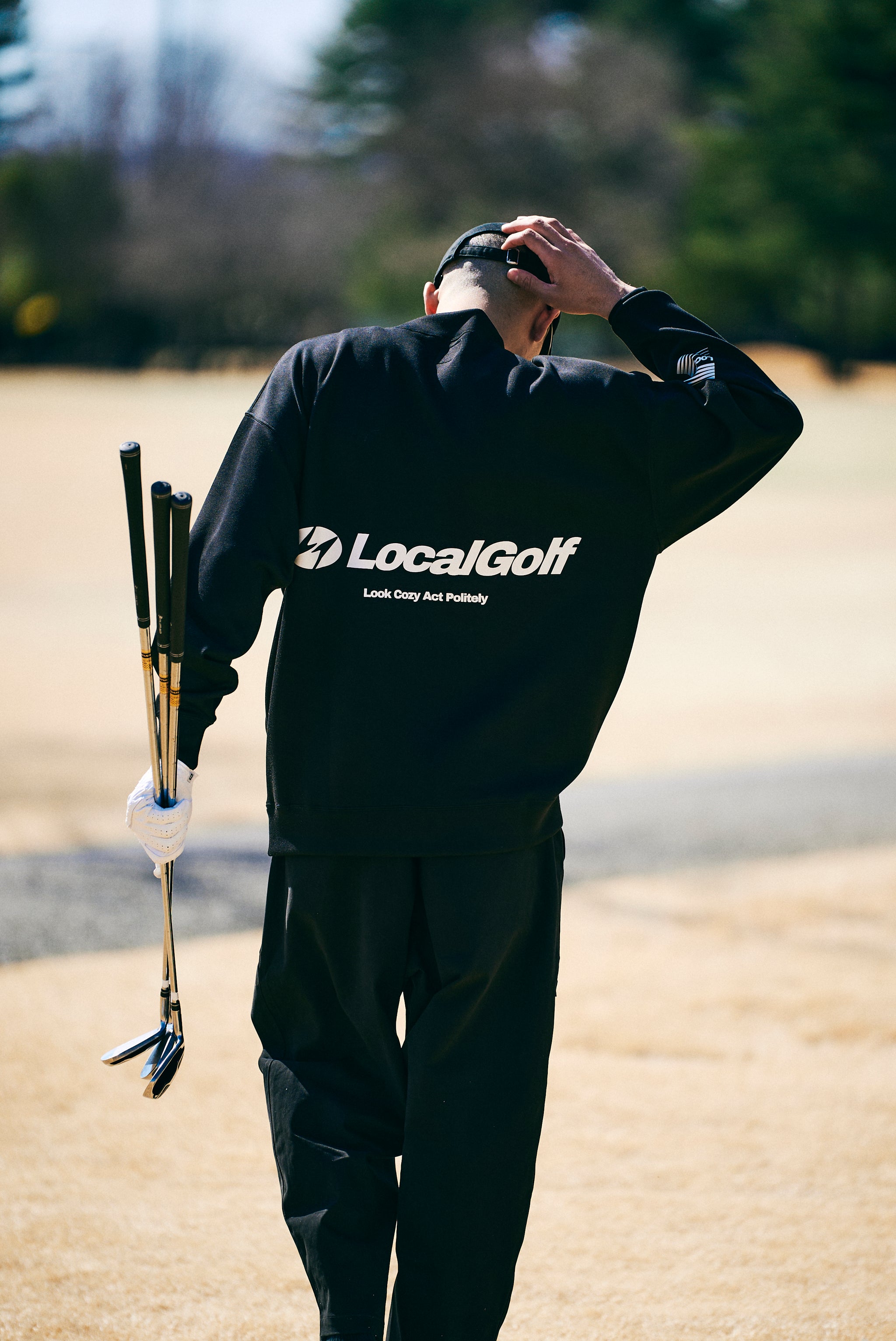 LCG MOCK NECK SWEAT BLACK – Local GOLF
