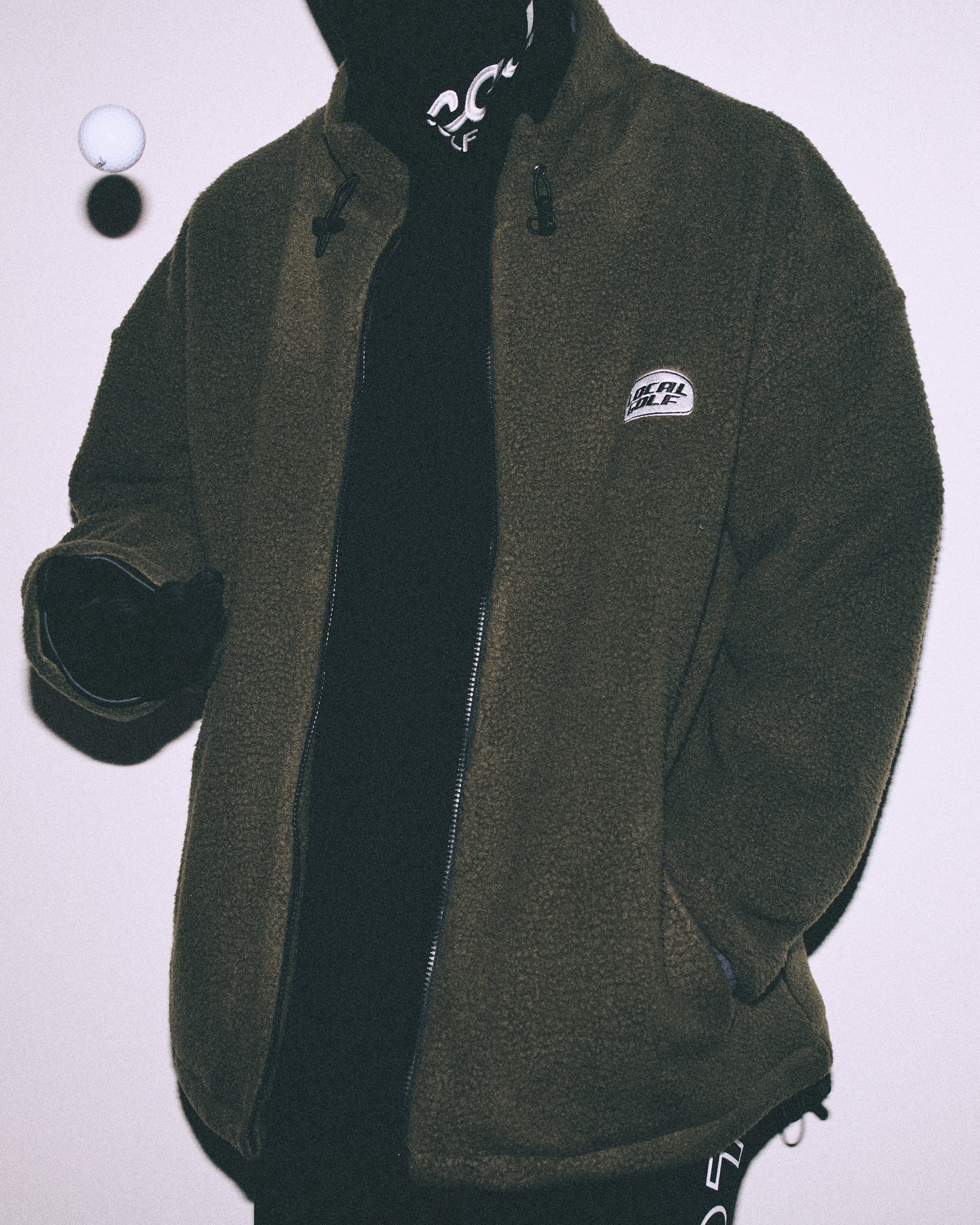 Garage Logo Fleece JKT | Khaki – Local GOLF