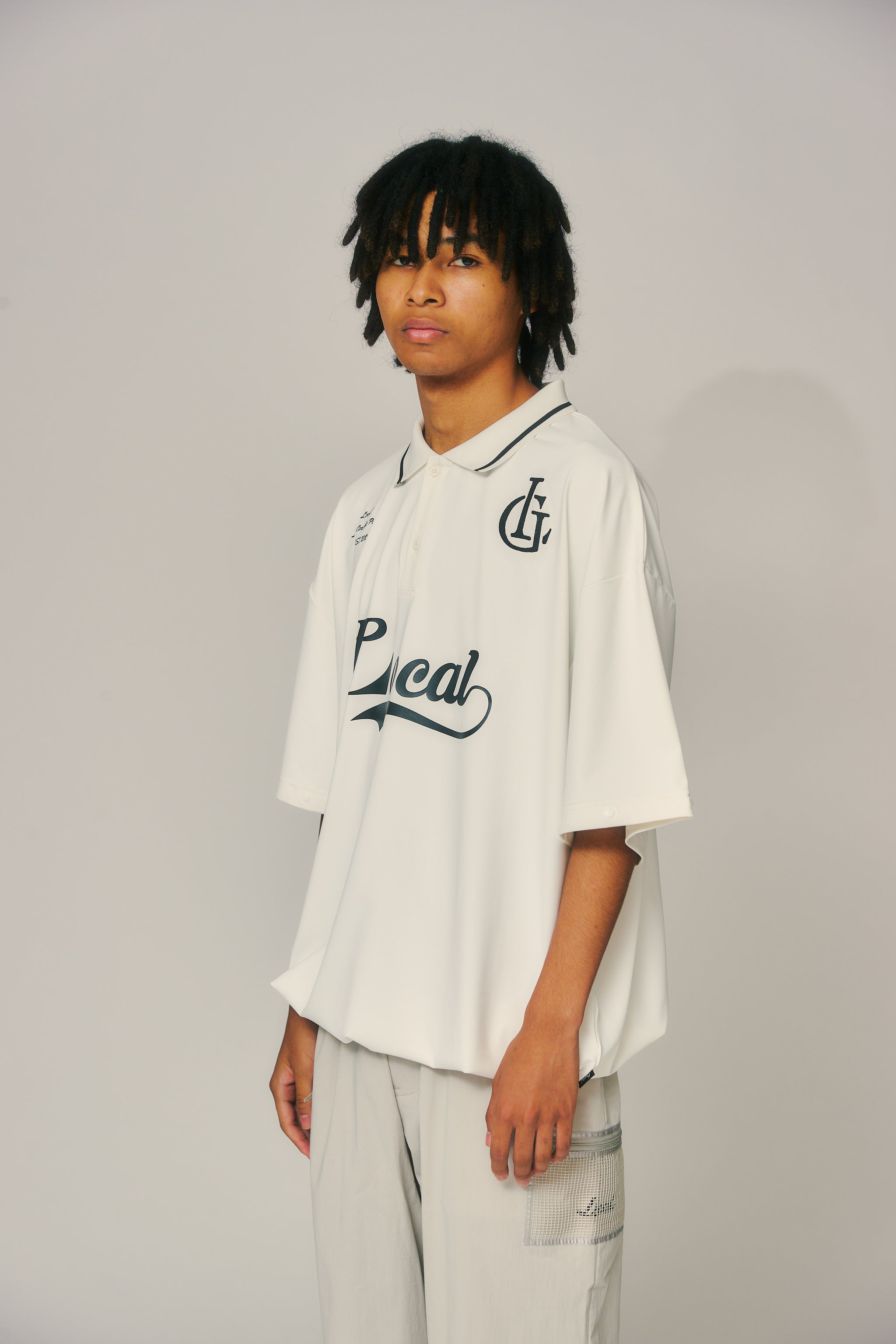 値下げ　RUFFLOG ゴルフシャツ ホワイト　美品 2way Game Shirt White – Local GOLF