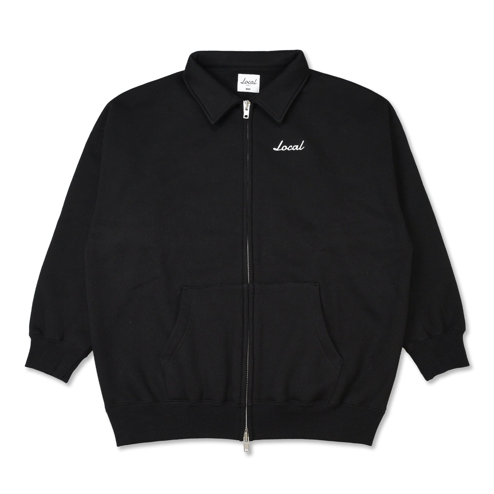 OG ZIP POLO SWEAT BLACK – Local GOLF