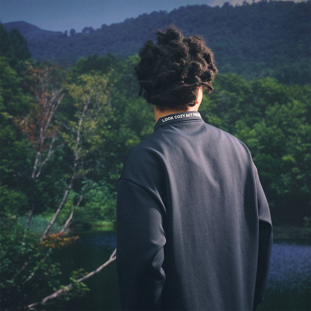 L.C.A.P. L/S POLO | Black – Local GOLF