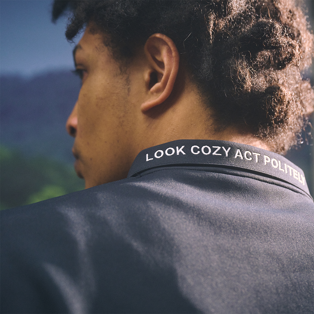 L.C.A.P. L/S POLO | Black – Local GOLF