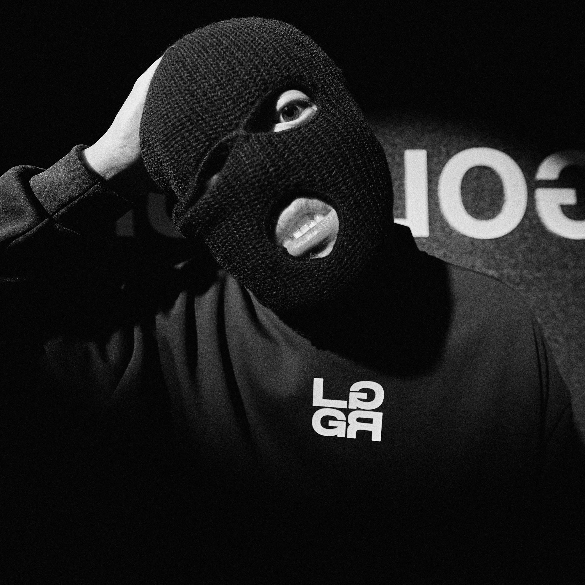 Local GOLF × RUFFLOG | LGRG L/S MOCK NECK T-SHIRT | Black