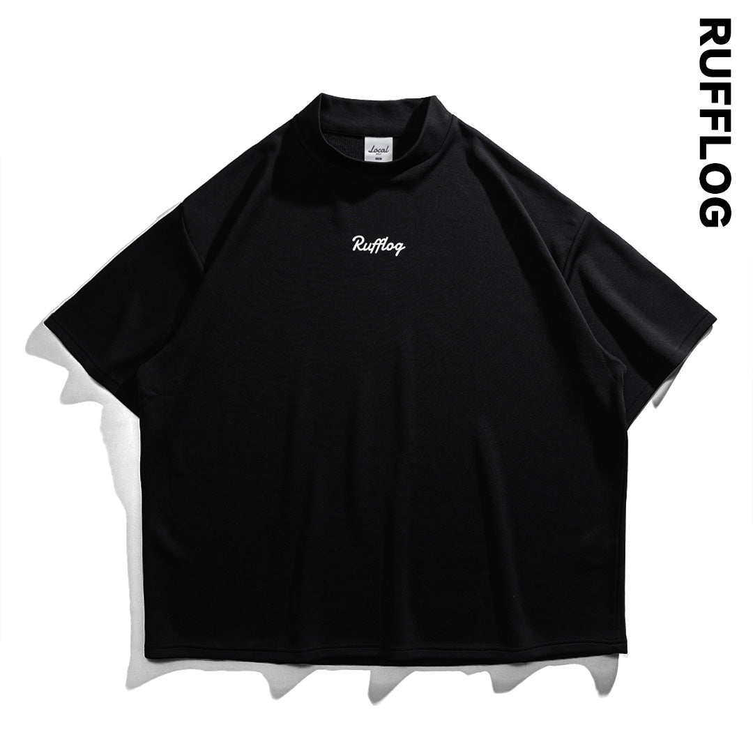 Local GOLF x RUFFLOG | Basic Logo S/S MOCK NECK T-SHIRT | Black