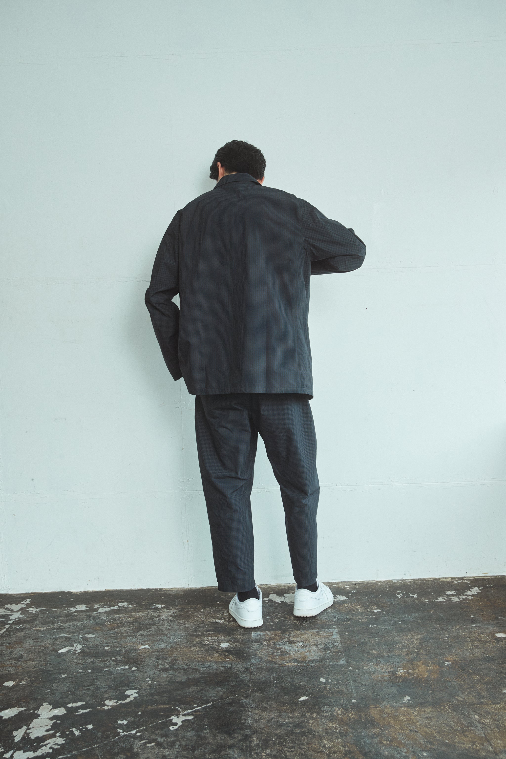 Wide Easy TAILORED JACKET | CORDURA | Navy Checkered – Local GOLF