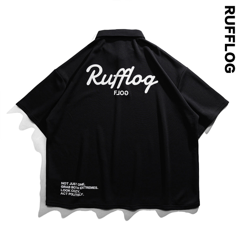 福袋特集 2024 RUFFLOG × ブラック M/L ポロシャツ GOLF Local ウエア