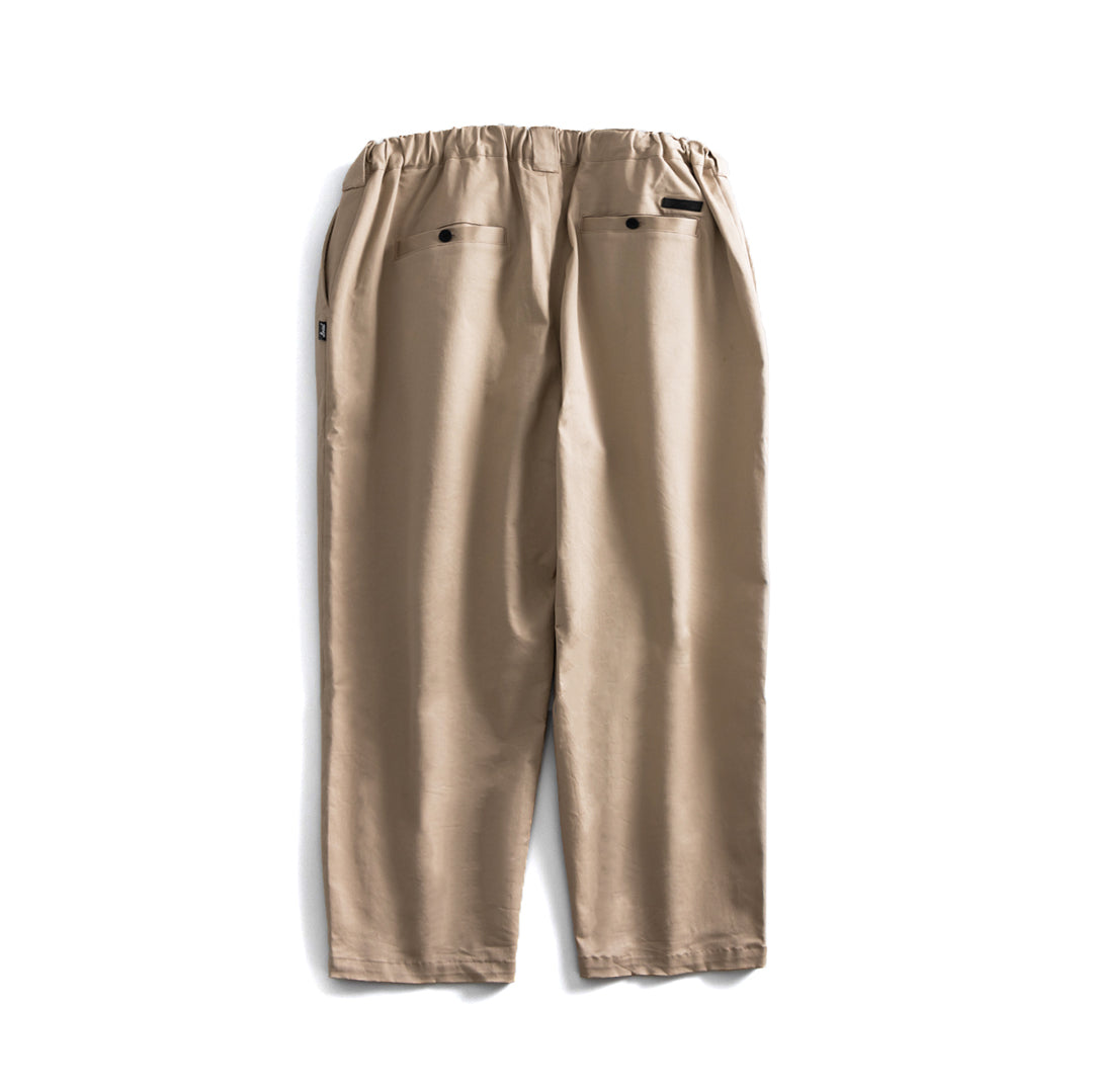 Local GOLF | Ankle-cut Wide Easy PANTS | Stretch Chino | Beige
