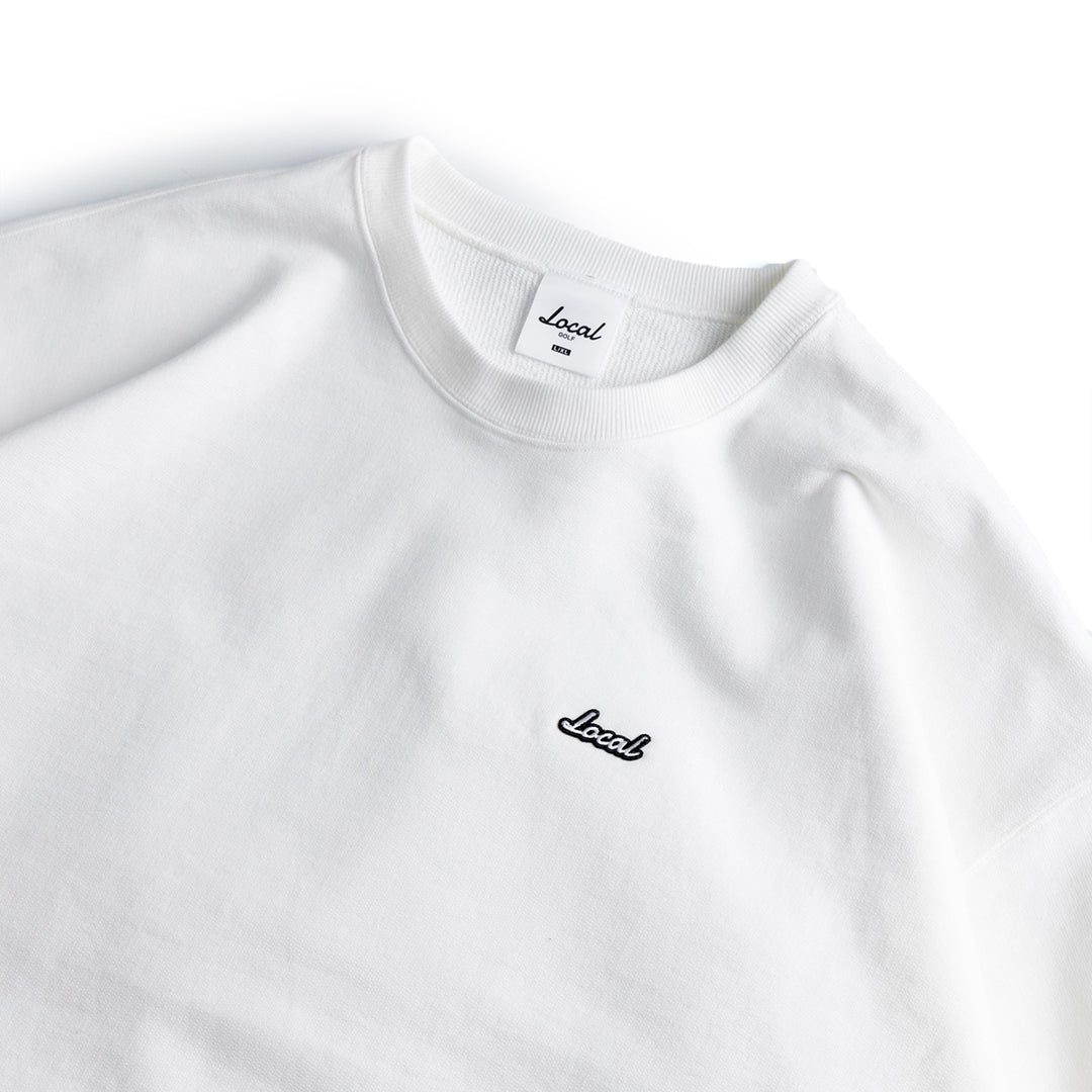 LOGO Crew Neck SWEAT | White – Local GOLF