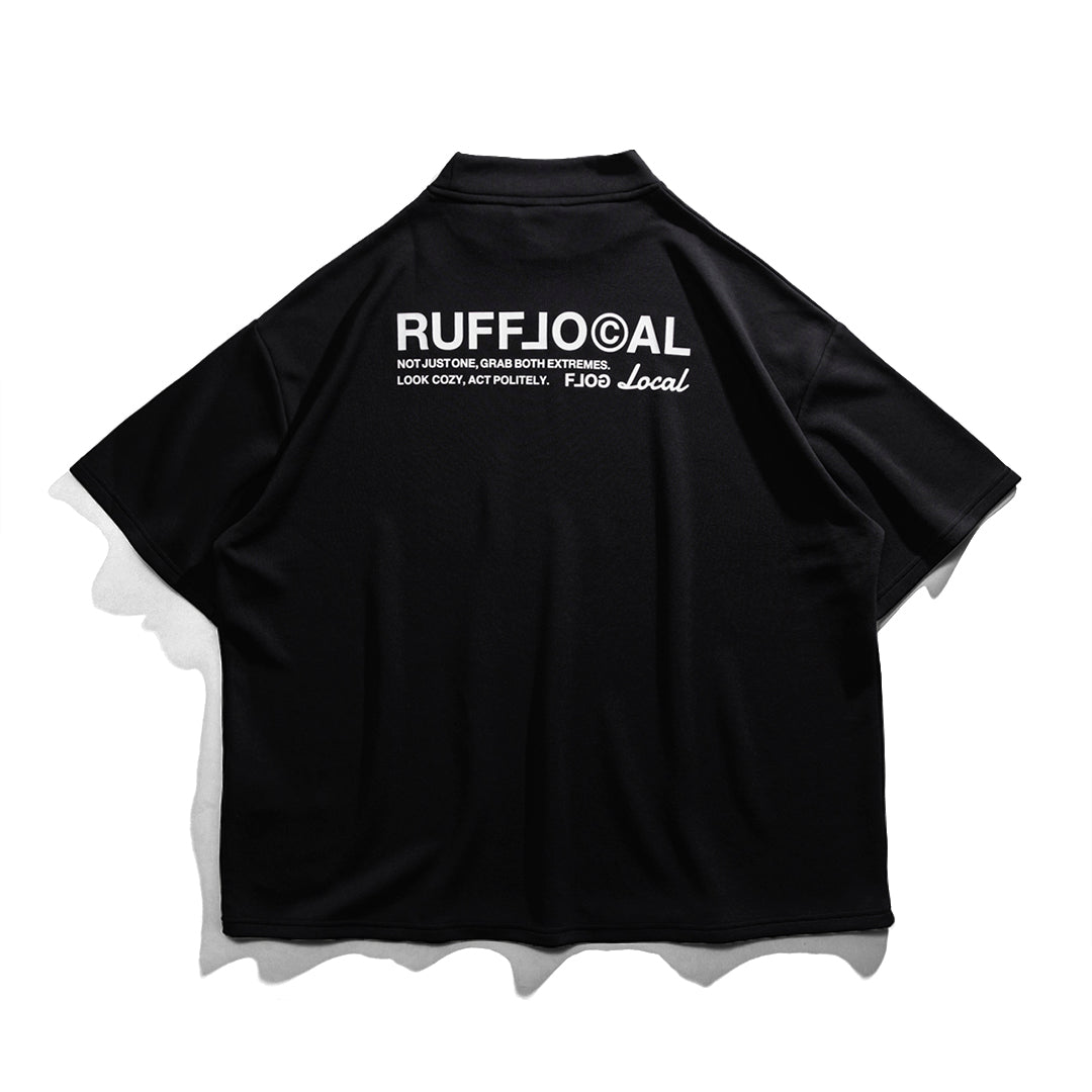 Local GOLF × RUFFLOG | RUFFLOCAL S/S MOCK NECK T-SHIRT | Black