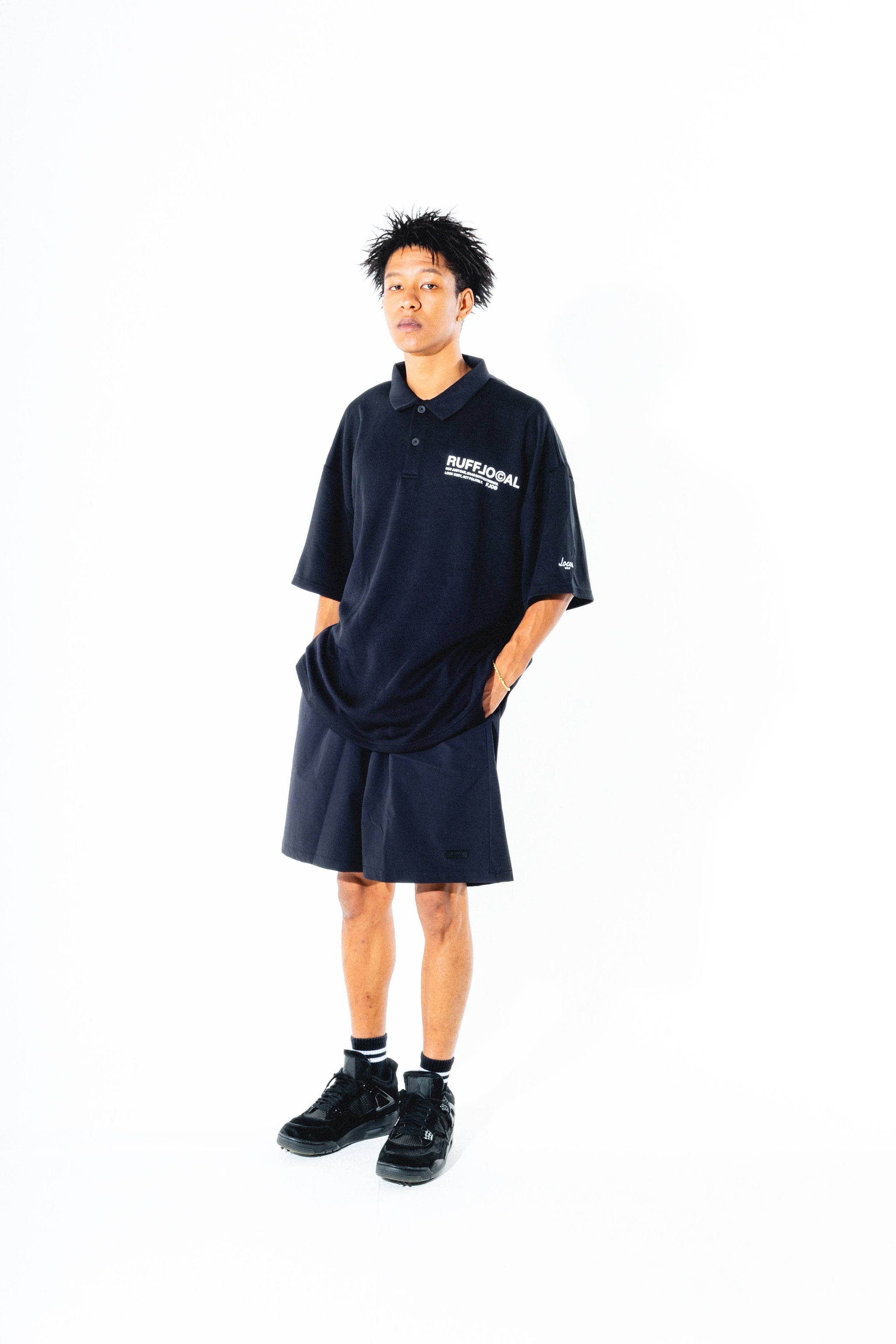 Local GOLF × RUFFLOG | RUFFLOCAL S/S POLO SHIRT | Black