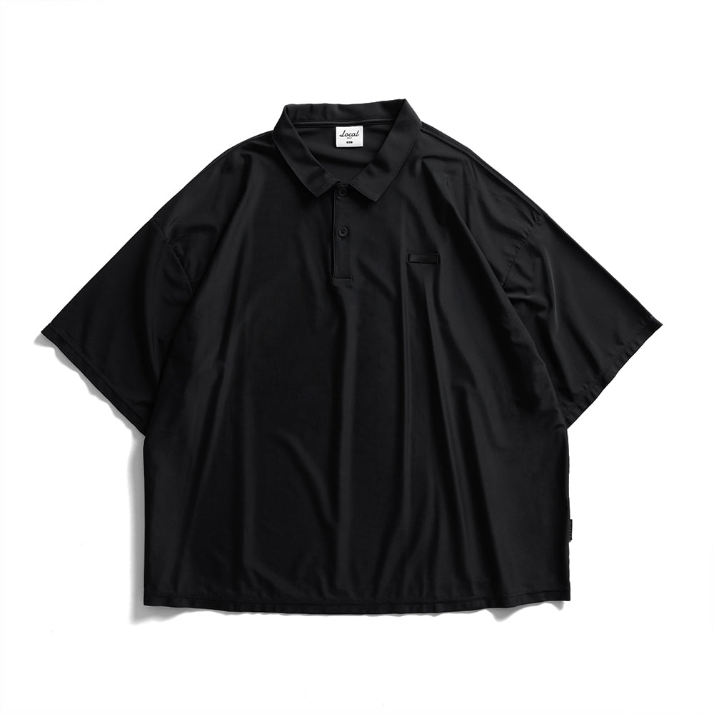 Small box logo s/s polo shirt | cordura | black – Local GOLF